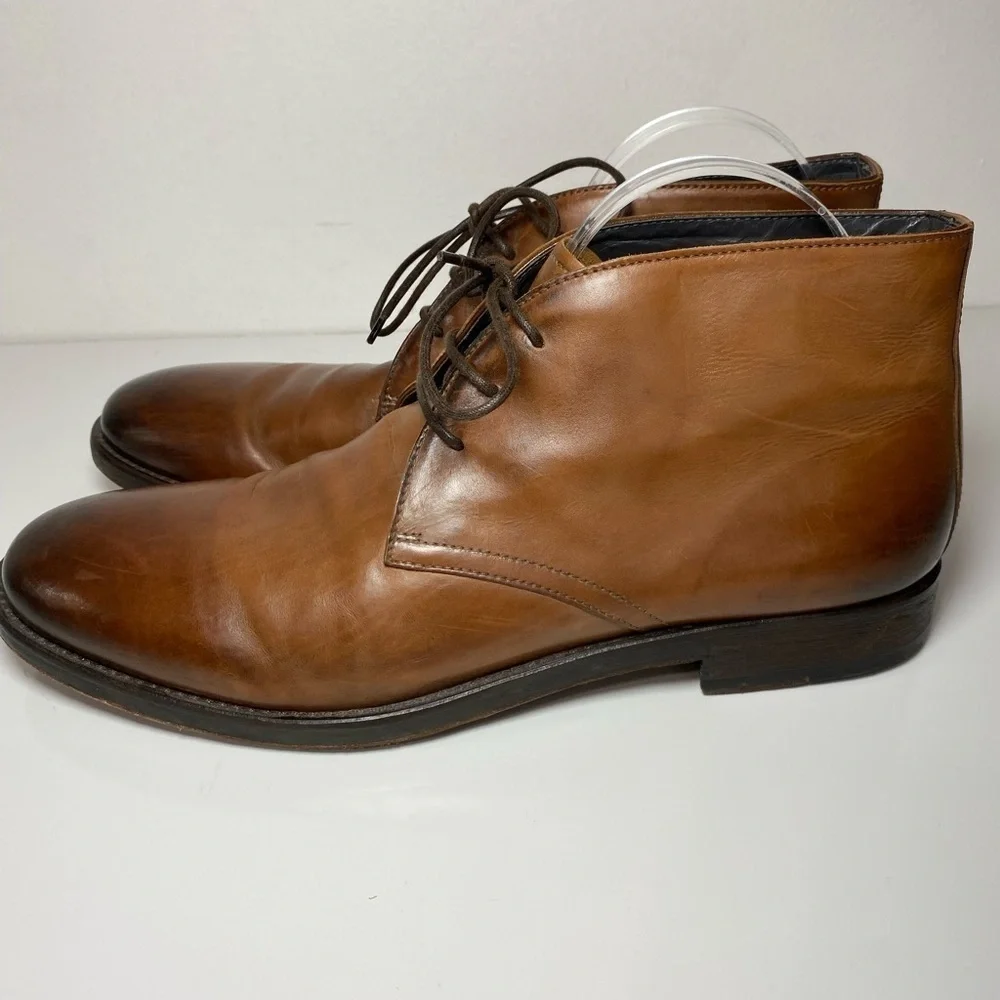 To Boot New‎ York Mens Size 10 Chukka Boots Brown Leather Adam Derrick Italy